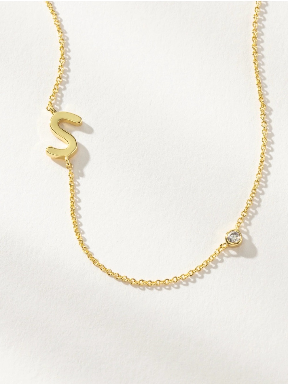 NWT Uncommon James Personalized Touch Gold Initial 'S' Necklace